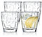 HYEIOL Wassergläser Set 4-teilig, 300ml Kunststoff Trinkgläser Set Diamond, Cocktail Coca Cola Water Juice Gläser, Saftgläser für Hause, Camping, Stapelbar, Spülmaschinenfest