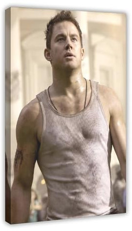 Schauspieler Channing Tatum 4 Leinwandposter Schlafzimmer Dekor Sport Landschaft Büro Zimmer Dekor Geschenk Rahmenstil 40 x 60 cm