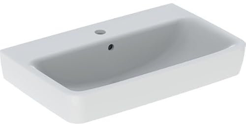 Geberit Renova Compact Waschtisch, 650x370mm, mit Hahnloch, mit Überlauf, 501.714.00.1, Farbe: weiß matt