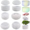 6 Stück Rundes Silicone Moulds mit Deckel Set, Kieselerde Casting Moulds mit Topfuntersetzungsform in Verschiedenen Mustern, Silicone Casting Mould Candle Holder für DIY Candles, Harz, Harzformen