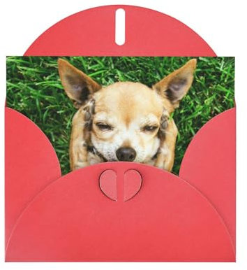 Chihuahua-Hunde-Perlen-Grußkarte – hochwertige Blanko-Grußkarten für alle Anlässe, Geburtstagsgrußkarten, Dankeskarten, Glückwunschkarten