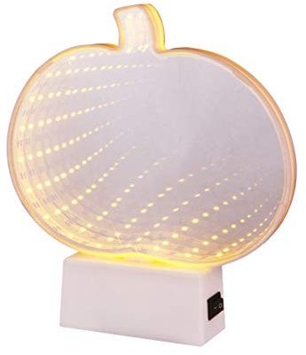 Alipis Kürbis Tunnel Lichter led ligts led-light kürbislaterne LED-Dekolampen akku kunst wanddekor lichter Kürbis Tischleuchte tischlampe Kürbis-LED-Lampe Halloween-Lichter Plastik Weiß