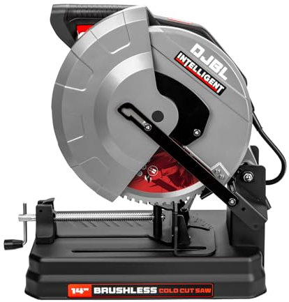 DJBL 355mm Brushless Metal Cutting Saw 3500W 3 Cutting Speeds 45° Angle Capability, 66 Teeth Ferrous Metal Blade, 220V