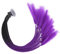 Whakano Motorrad Helm ZöPfe Abnehmbarer,Gradient Motorräder Helm Dekorieren Perücke mit Saugnapf,Motorradhelm Braids,Geflochtener Pferdeschwanz Haarschmuck,für Motorrad Fahrrad,Schwarz Lila A