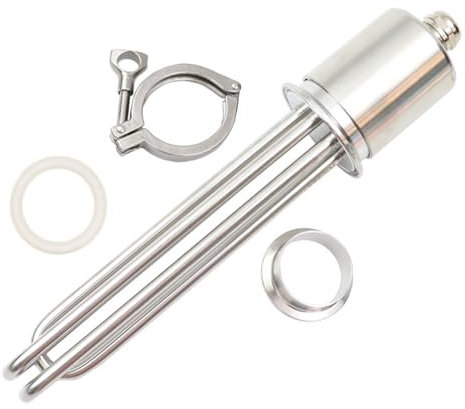 240V 5500W Heating Element 2 Inch Tri-clamp(OD64) All Stainless Steel Electric Heating Element for Brewing(Heater Clamp Set)