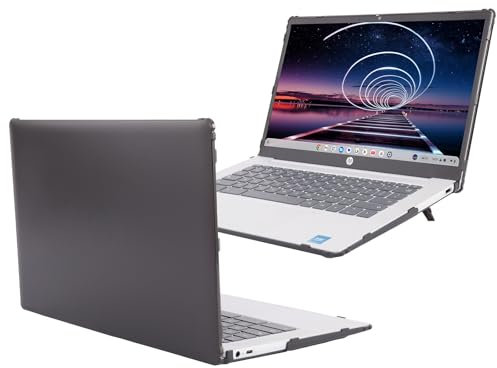 mCover Étui uniquement compatible avec les ordinateurs portables HP Chromebook 14a-NFxxxx Series 2024 ou ultérieurs de 14 (ne convient pas aux autres modèles HP) - Noir