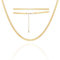 Dreamtimes Collier chaîne de serpents pour femmes hommes Colliers ras du cou en or Colliers de chaîne à chevrons Colliers ras du cou chaîne de serpents (or-4MM-50CM)