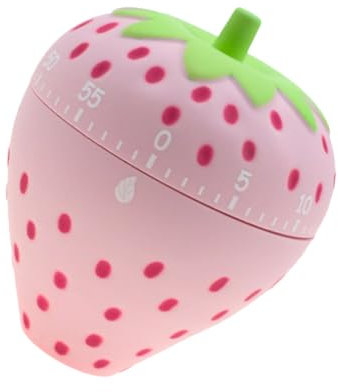 MAGICLULU Küchentimer Mechanisch Mit Obst-Design Countdown-wecker Für Backen Und Braten Einfache Zeitnahme Durch Drehen Für Küche Und Lern-Handbuch Erdbeere