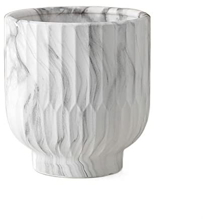 RKVXCJHDR Pots de fleurs d'intérieur pot de fleurs rond en céramique moderne simple de style européen avec trou de drainage Pots de fleurs pour plantes d'intérieur (D, S)