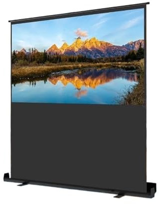 SRKATI Rollo-Leinwand Tragbare Pull-Up-Projektion mit Ständer, Projektor-Leinwand, 16:9, 4:3-Leinwand für Heimkino, Outdoor, Camping Motor-Leinwand(110inch (16-9))