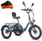 Fafrees F20 Mate E Dreirad [ Offiziell ] Hydraulische Scheibenbremsen 23,45Ah/1125,6Wh Akku, E Bike Herren, Elektrofahrrad mit 3 Rädern, Ebike Damen 20 Zoll, E Mountainbike 180kg Fatbike-Update 25km/h