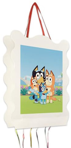 Piñata Cumpleaños Infantil Bluy– Varios Diseños para Niños y Niñas - 30x40cm (Blue)
