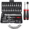 Ayrohk Cordless Slim Ratchet Set, Power Ratchet Wrench Kit, Ratcheting Wrench Set, Vessel Electric Ratchet, 3/8 Drive with 46 Adjustment Tools