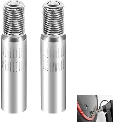 2 Piezas Extensiones de Válvula Neumático Coche 39 mm, Adaptador Prolongador de Válvula de Metal para Neumáticos de Automóvil Camión Moto Furgoneta Caravana, Fácil Instalación sin Pérdida de Aire