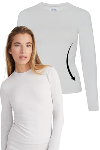 Style & Republic Damen Figurbetont Langarm T-Shirt aus Baumwolle– Weiches Atmungsaktiv Rundhals sportoberteil- Activewear für Damen, Gym Running Yoga- Sportstop Sommer Fitnesswear