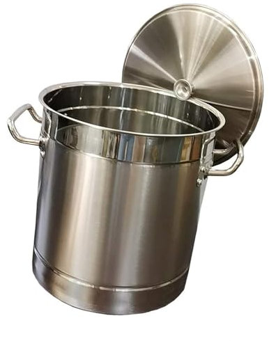 Olla de Acero Inoxidable de 60 l: Utensilios de Cocina Resistentes para Gas e inducción, Olla Grande con Tapa, Ideal para Catering y Cocina casera, Esencial para la Cocina de Grado 304