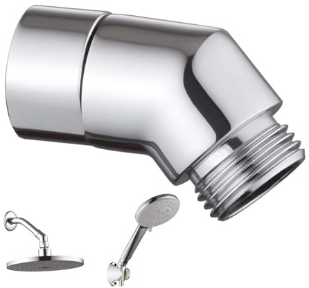 Handbrause Adapter 45 Grad, Regendusche Duschkopf Adapter Winkelstück, Winkel Winkelstück Für Handbrause Beweglich Duscharmanschluss