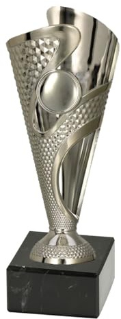 tecnocoppe Coppa argentata 17,50 cm. Targhetta personalizzata omaggio