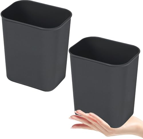 ULTECHNOVO Poubelles Ménagères en Plastique Rectangulaires 8L Lot de 2, Conçues pour Chambre à Coucher et Bureau, Pratiques Ouverture Simple
