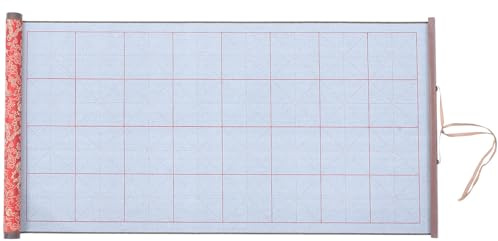 COHEALI Tapis de Calligraphie Chinois Tissu Magique Réutilisable en Brocart Rouge, Facile à pour Pratique Rapide pour Écriture et Dessin Pinceau