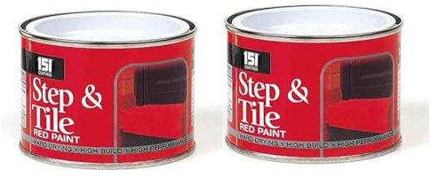 RIZZIIZ 2 X Red Paint for Floors, Hard-Drying Coating, Durable Finish, Indoor & Outdoor Use, Paint for Floors, Stairs, Tiles, Concrete & Cement Surfaces,180ml