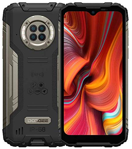 DOOGEENEXT S96 PRO Smartphone Rugged, 8GB RAM 128GB ROM, Quad Camera 48MP con Visione Notturna IR 20MP, 6,22'', IP68 Antiurto Impermeabile, 6350mAh, Ricarica Wireless, NFC, Nero