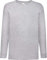 Fruit Of The Loom Kids Childrens Long Sleeve Valueweight T-Shirt Heather Grey 5-6 Years
