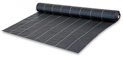 Bradas AT9411100 Bodengewebe Unkrautfolie Vlies, 1,1 x 100 m, 90 g/m2, Schwarz, 110x80x80 cm