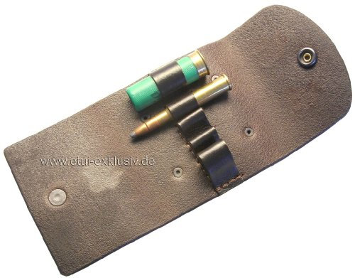 Leder Patronenetui 3 Kugeln 2 Schrot, 100113.30Z
