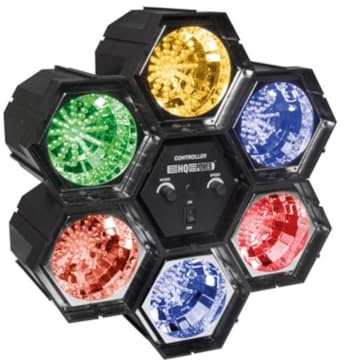 HQ-Power Modulares Lichtorgel, 6 x 47 LEDs, perfekt für musikgesteuerte Lichtshows und Stimmungsbeleuchtung bei Partys und Veranstaltungen