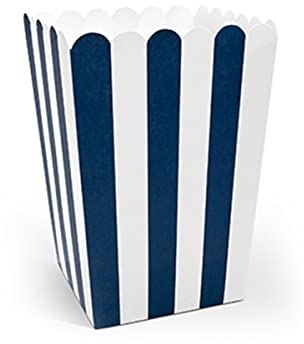 Set da 6 Box Contenitore in carta per popcorn pop corn design a strisce