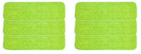 ltwhome 18 microfibra mopa comercial Pads Fit para húmedo o seco de limpieza de suelos, Verde