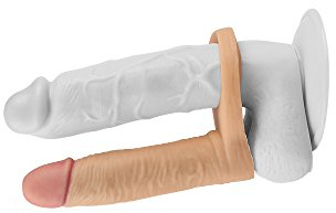 The Ultra Soft Double Realistic Dildo, Weiße Hautfarbe, 150 g