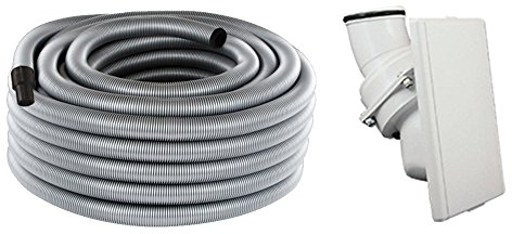 BVC Zentralstaubsauger Hide-A-Hose Starter-Set 12 Meter ohne Schlauchüberzug Schlaucheinzugsystem HIDE-A-HOSE