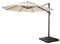 Mendler Gastronomie-Ampelschirm HWC-A96, Sonnenschirm, rund Ø 3m Polyester Alu/Stahl 23kg mit Ständer - creme
