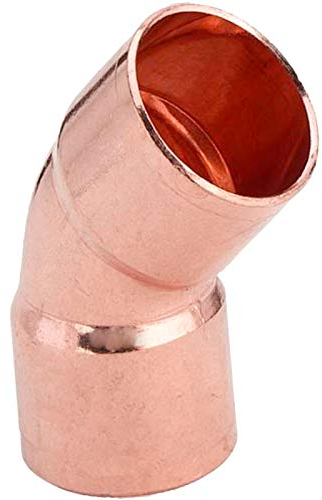 LÖT FITTING aus KUPFER > Bogen 45 Grad i/i 5041 > 10 bis 42mm WUNSCHGRÖSSE einfach selbst wählen >>> 22mm