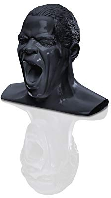 Oehlbach Scream Unlimited - Kopfhörerständer in Form des legendären Oehlbach-Kopfes - Optimale Aufbewahrung von größeren Over-/On-Ear Kopfhörer Handmade - schwarz