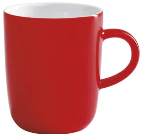 KAHLA 575335A69462C Pronto Colore Becher 0,35 l cherry red|roter Becher mit Henkel aus Porzellan