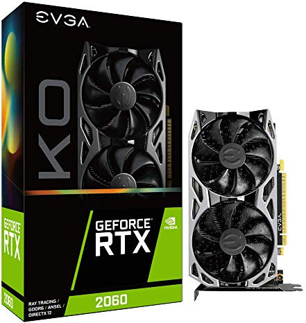 EVGA GeForce RTX 2060 KO Gaming, 06G-P4-2066-KR, 6GB GDDR6, Dual Fans, Metal Backplate
