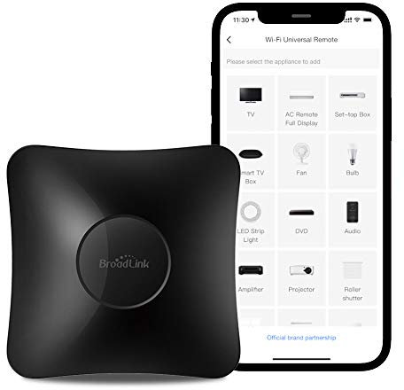 Broadlink, LEDLUX SH8488 RM4 Pro - Mando a Distancia Universal para WiFi, IR, RF2.4G, Dispositivos controlados como TV, Aire Acondicionado, persianas enrollables, Compatible con Alexa y Google Home