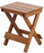 Jeffergarden Portable Folding Stool Solid Wood Outdoor Household Square Bamboo Stool Folding Furniture Fishing Chair Bathroom Sauna Seat Home