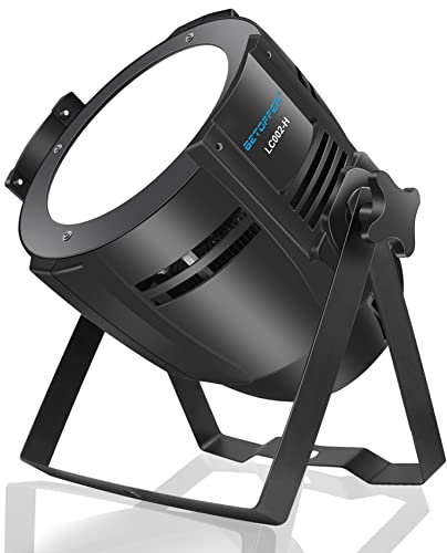 BETOPPER DJ Licht Partylicht 200W Mit COB Lichtquelle Dmx Licht Superheller Scheinwerfer kaltweiß/Warmweiß DMX-512/Master-Slave Anschluss geeignet für Fotografie, Kirche,Geburtstag, Disco,Weihnachten