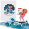 yumcute Pop Up Weihnachtskarte, 3D Weihnachtskarten, bestes Geschenk für Weihnachten, Geschenkkarte zu Weihnachten mit Umschlag, Santa Claus