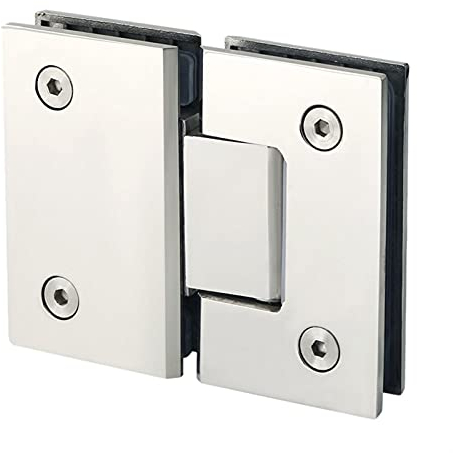 Türscharniere,Pendeltürband Heavy Duty 180 Grad Gla türkabinett Showcase Schrank Clip Glas Dusch Tür Scharnier Ersatzteile Edelstahl Polieren (Color : Silver)