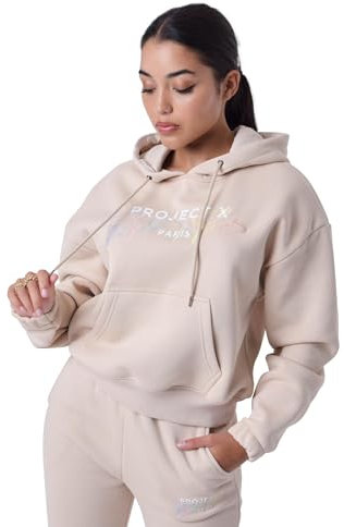 Project X Paris Sweat à Capuche brodé Beige S