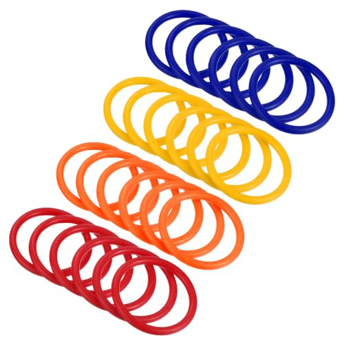 PATIKIL Carnival Ring-Toss Rings Set Plastic Hoops for Outdoor Party Favor Game Booth