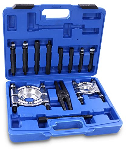 ENVA 12 tlg Lagerabzieher Set Polradabzieher Abzieher Werkzeug für Kugellager Arbeiten Trennmesser Abzieher