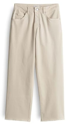 OPUS Damen Wide | Wide Cropped Jeans MOMITO Color aus stretchigem Baumwoll Mix Natural Glaze, 38 L26