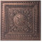 Art3d 12-Pack Drop Ceiling Tiles Glue up Plastic Acoustic Antique Copper Ceiling Panels 605mm x 605mm - Fit in 600mm x 600mm Cover 48 Sq.ft
