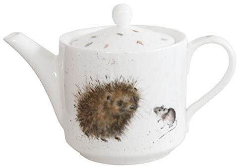 440s Wrendale Designs Porzellan Teekanne Igel und Maus ca 600ml Royal Worcester mit Motiven von der britischen Künstlerin Hannah Dale für Tee Kaffee Milch als Geschenk